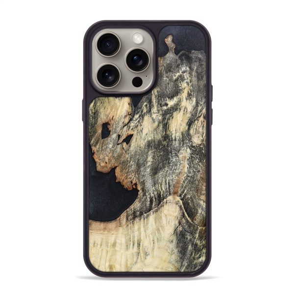 iPhone 15 Pro Max Wood+Resin Phone Case - Rickey (Wood Burl, 667899) Discount