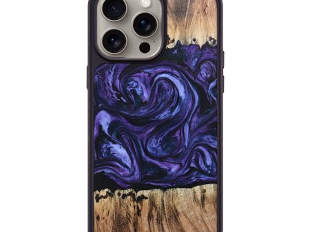 iPhone 15 Pro Max Wood+Resin Phone Case - Judy (Purple, 668429) Supply