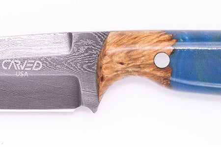 Carved Damascus Field Knife #20603 Hot on Sale