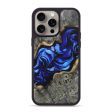 iPhone 15 Pro Max Wood+Resin Phone Case - Everly (Blue, 666422) Cheap