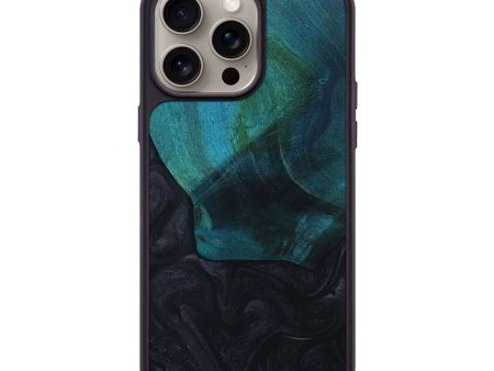 iPhone 15 Pro Max Wood+Resin Phone Case - Cash (Pure Black, 668943) Cheap