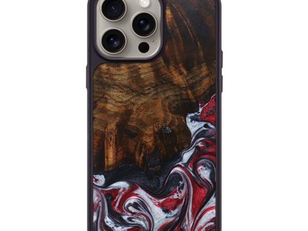 iPhone 15 Pro Max Wood+Resin Phone Case - Melissa (Red, 669501) on Sale