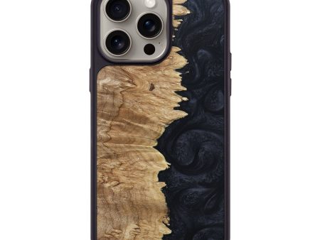 iPhone 15 Pro Max Wood+Resin Phone Case - Barrett (Pure Black, 668928) Hot on Sale