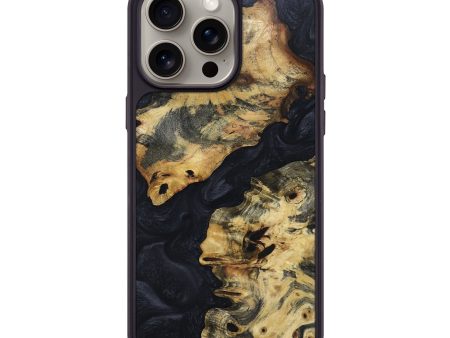 iPhone 15 Pro Max Wood+Resin Phone Case - Mario (Pure Black, 668931) Online