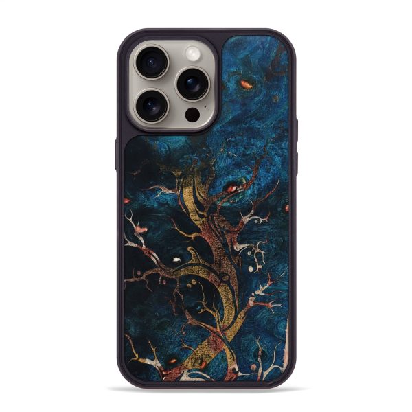 iPhone 15 Pro Max Wood+Resin Phone Case - Naomi (Harvest, 667168) For Sale