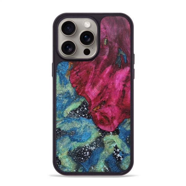 iPhone 15 Pro Max Wood+Resin Phone Case - Heather (Cosmos, 667888) Online Sale