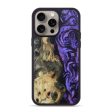 iPhone 15 Pro Max Wood+Resin Phone Case - Joan (Purple, 666329) Supply