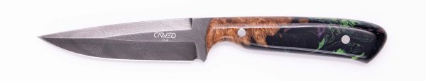 Carved Damascus Field Knife #20600 Fashion