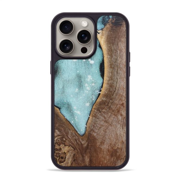 iPhone 15 Pro Max Wood+Resin Phone Case - Renee (Cosmos, 668474) For Sale