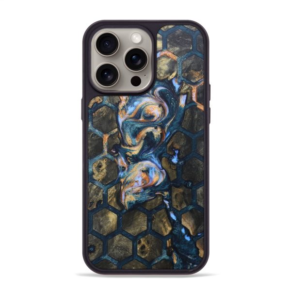 iPhone 15 Pro Max Wood+Resin Phone Case - Monica (Pattern, 670280) Discount