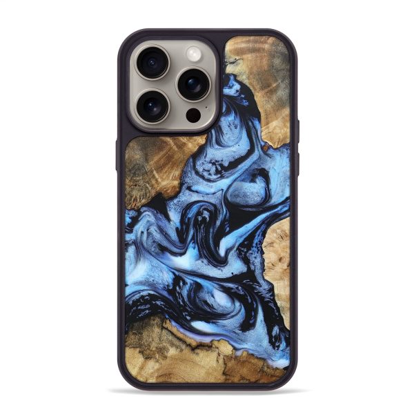 iPhone 15 Pro Max Wood+Resin Phone Case - Cortney (Mosaic, 666369) For Cheap