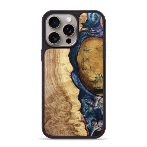 iPhone 15 Pro Max Wood+Resin Phone Case - Brynn (Mosaic, 668207) Online