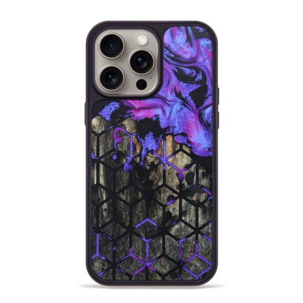 iPhone 15 Pro Max Wood+Resin Phone Case - Harmony (Pattern, 670287) For Discount