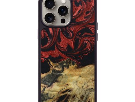 iPhone 15 Pro Max Wood+Resin Phone Case - Natalie (Red, 668959) Sale