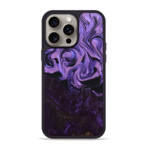 iPhone 15 Pro Max Wood+Resin Phone Case - Arya (Purple, 668998) Supply