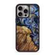 iPhone 15 Pro Max Wood+Resin Phone Case - Darius (Teal & Gold, 667206) For Sale