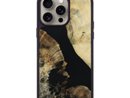 iPhone 15 Pro Max Wood+Resin Phone Case - Leah (Pure Black, 667173) Online