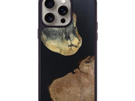 iPhone 15 Pro Max Wood+Resin Phone Case - Kristopher (Pure Black, 668402) Supply