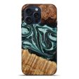 iPhone 15 Pro Max Wood+Resin Live Edge Phone Case - Wren (Green, 667297) Fashion