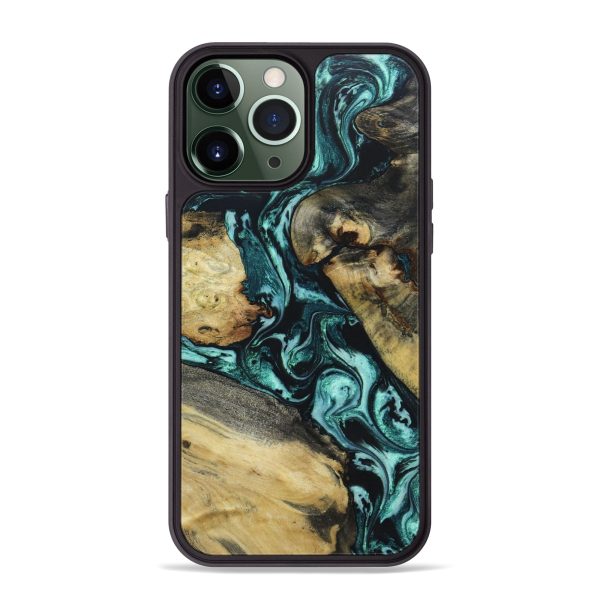 iPhone 13 Pro Max Wood+Resin Phone Case - Kristopher (Mosaic, 668901) on Sale