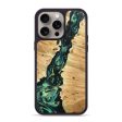 iPhone 15 Pro Max Wood+Resin Phone Case - Esther (Green, 666528) on Sale