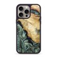 iPhone 15 Pro Max Wood+Resin Phone Case - Ezekiel (Green, 666399) Online now