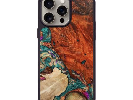 iPhone 15 Pro Max Wood+Resin Phone Case - Adrienne (Mosaic, 666543) on Sale