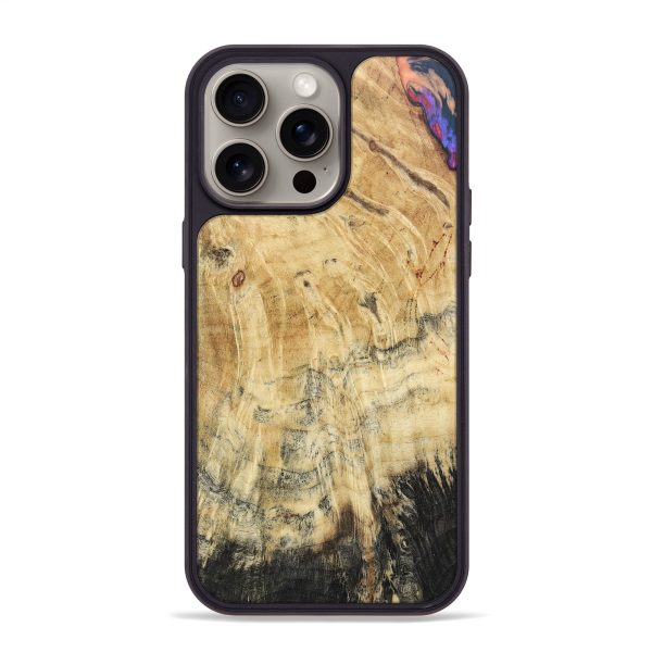 iPhone 15 Pro Max Wood+Resin Phone Case - Ayanna (Wood Burl, 668274) Cheap