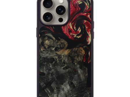 iPhone 15 Pro Max Wood+Resin Phone Case - Andy (Red, 667228) Discount