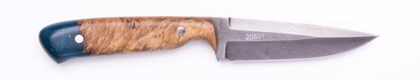 Carved Damascus Field Knife #20601 Discount