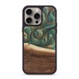 iPhone 15 Pro Max Wood+Resin Phone Case - Molly (Green, 666272) Online now