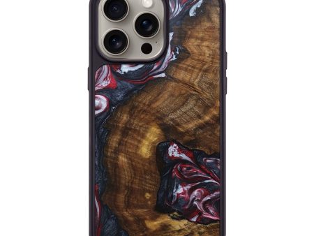 iPhone 15 Pro Max Wood+Resin Phone Case - Shawn (Red, 669499) Sale