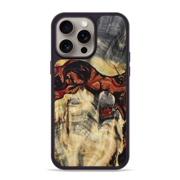 iPhone 15 Pro Max Wood+Resin Phone Case - Guy (Red, 666359) Hot on Sale