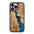 iPhone 15 Pro Max Wood+Resin Phone Case - Stanley (Blue, 667582) on Sale