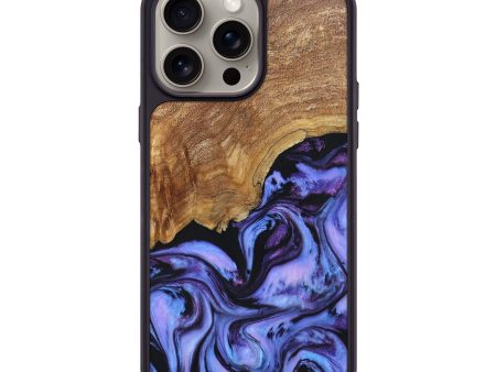 iPhone 15 Pro Max Wood+Resin Phone Case - Maximus (Purple, 668414) Discount