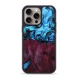 iPhone 15 Pro Max Wood+Resin Phone Case - Margot (Blue, 667596) Online now