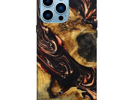 iPhone 14 Pro Max Wood+Resin Live Edge Phone Case - Lucille (Harvest, 668869) on Sale