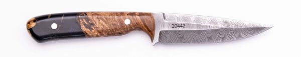 Carved Damascus Field Knife #20442 Online now