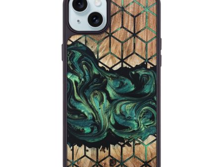 iPhone 15 Plus Wood+Resin Phone Case - Tameka (Pattern, 668160) Fashion