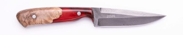 Carved Damascus Field Knife #20599 Fashion