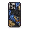 iPhone 15 Pro Max Wood+Resin Phone Case - Bernice (Blue, 667595) Hot on Sale