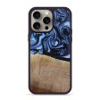 iPhone 15 Pro Max Wood+Resin Phone Case - Nevaeh (Blue, 667584) Hot on Sale