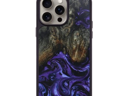 iPhone 15 Pro Max Wood+Resin Phone Case - Kaylie (Purple, 668416) Online now