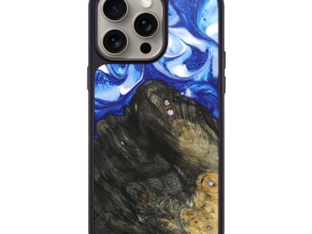 iPhone 15 Pro Max Wood+Resin Phone Case - Avery (Blue, 666333) Discount