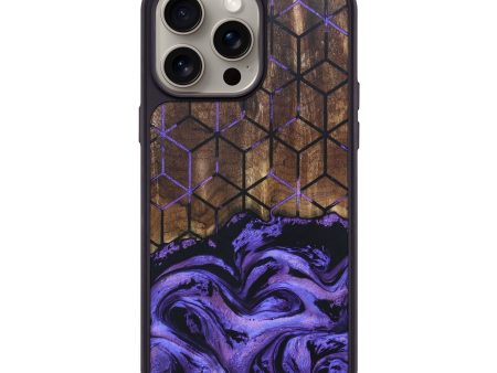 iPhone 15 Pro Max Wood+Resin Phone Case - Darlene (Pattern, 666310) Cheap