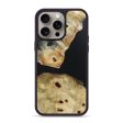 iPhone 15 Pro Max Wood+Resin Phone Case - Dan (Pure Black, 668397) For Cheap