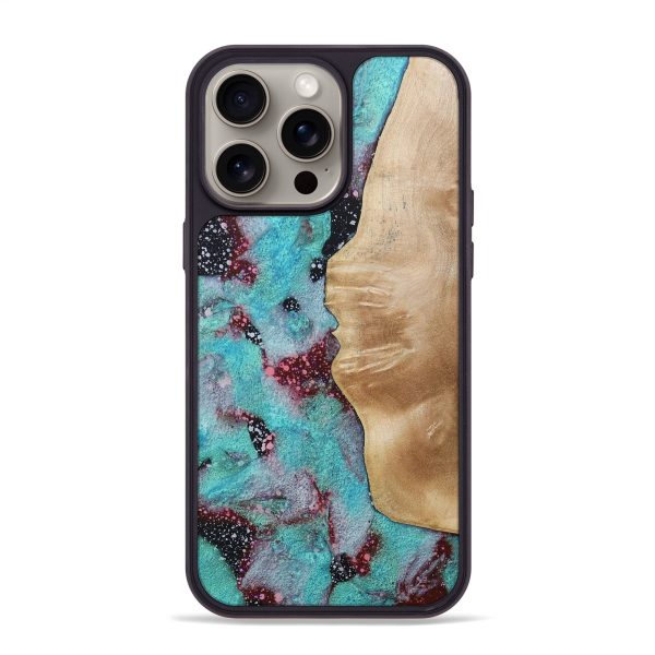 iPhone 15 Pro Max Wood+Resin Phone Case - Valerie (Cosmos, 667032) Discount