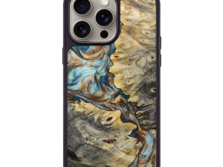 iPhone 15 Pro Max Wood+Resin Phone Case - Ella (Mosaic, 668807) on Sale