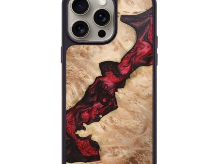 iPhone 15 Pro Max Wood+Resin Phone Case - Maude (Red, 669466) Supply