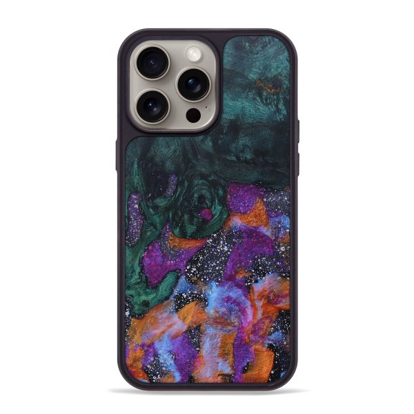 iPhone 15 Pro Max Wood+Resin Phone Case - Angela (Cosmos, 667027) For Cheap